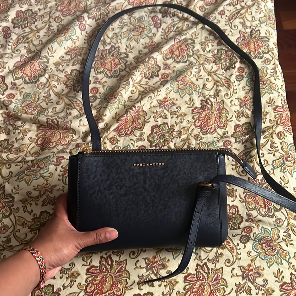 Marc jacobs Crossbody Navy blue with Gold hardware